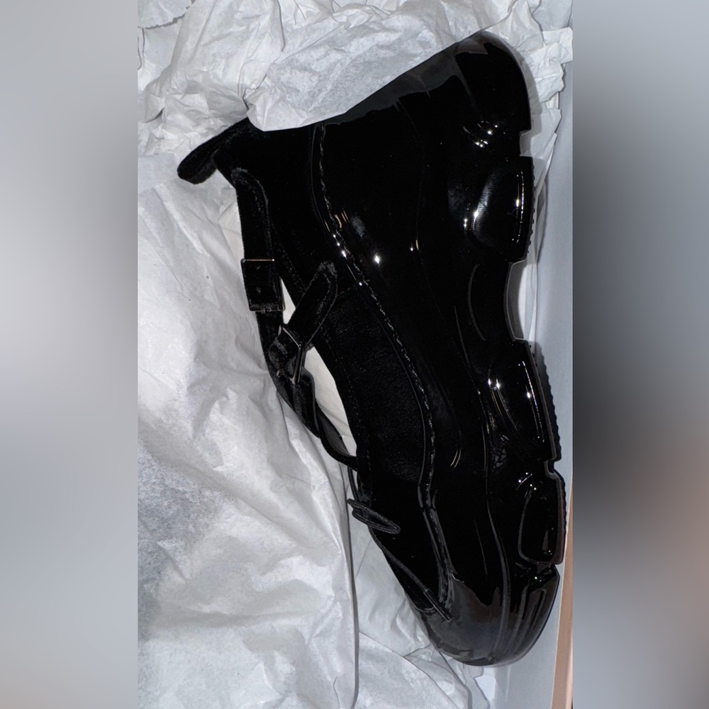Simone Rocha Black Classic Criss Cross Tracker Ballerina Shoes